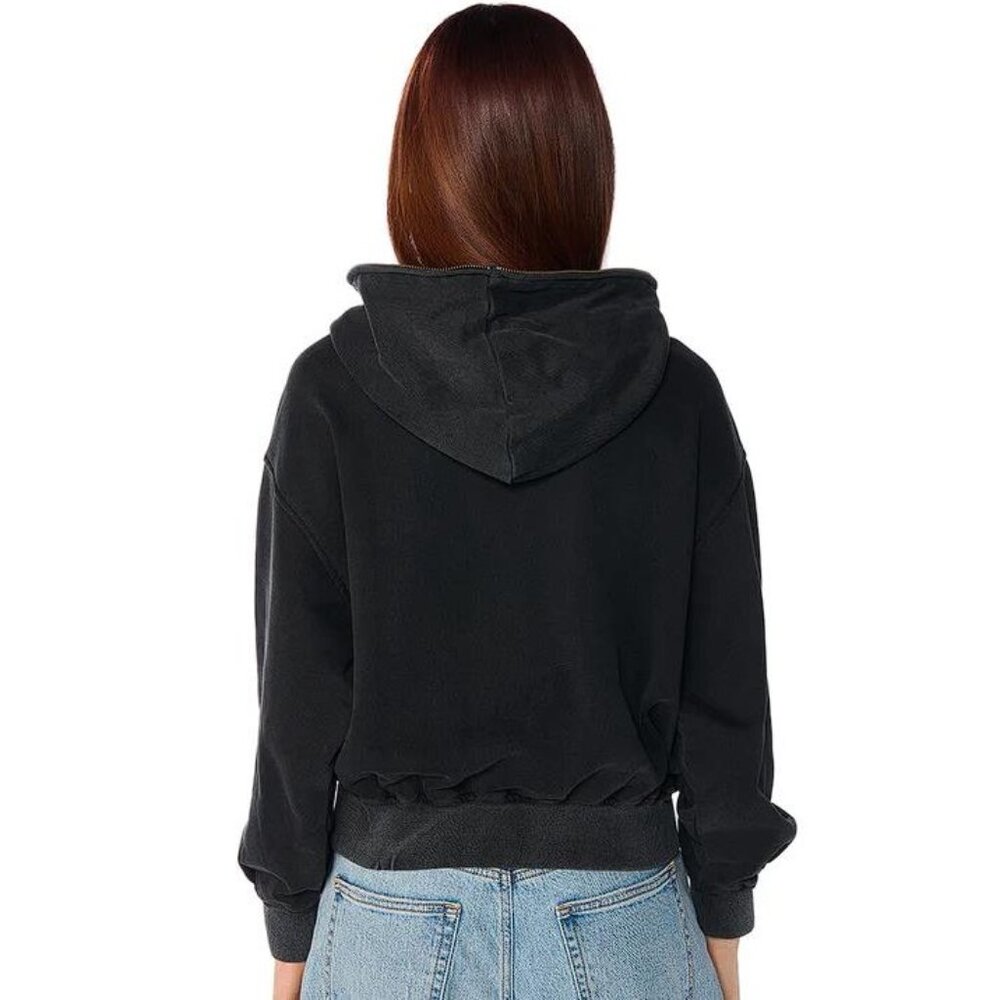AKIRA Black Zip-Up Hoodie with Cream Graphic - Picture 3 of 7